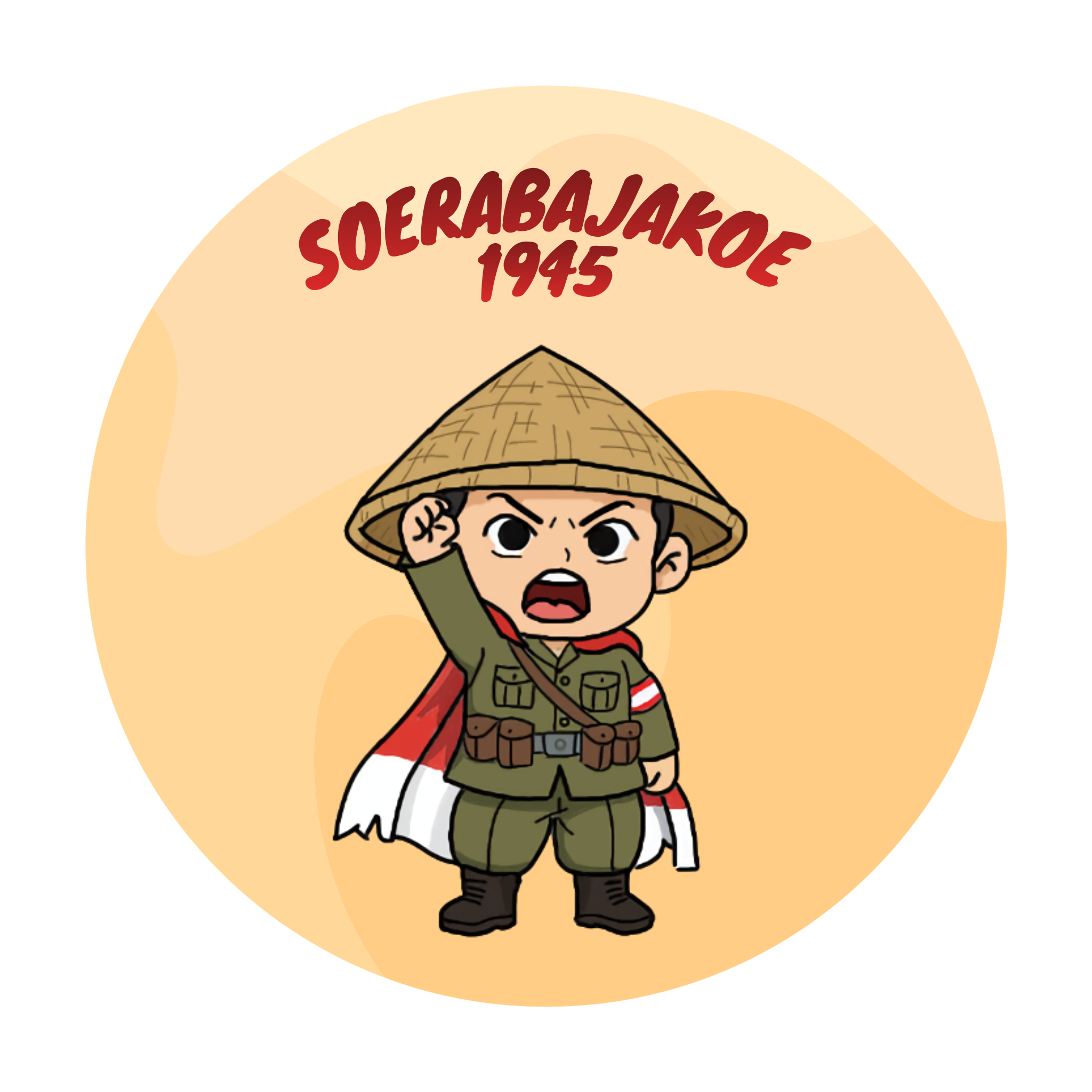 Stiker Soerabajakoe 1945